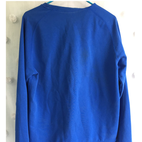 Men's Blue Adidas Neo Crew Neck Sweater Size Large - Picture 2 of 3